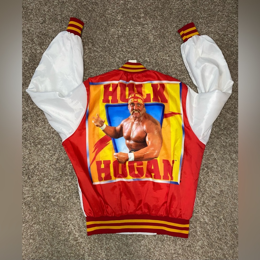 Vintage 1990 WWF Hulk Hogan Fanimation Jacket Wrestling Titan Sports Men‎ MEDIUM